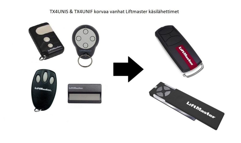 Liftmaster yleismalli TX4UNIF - Image 2